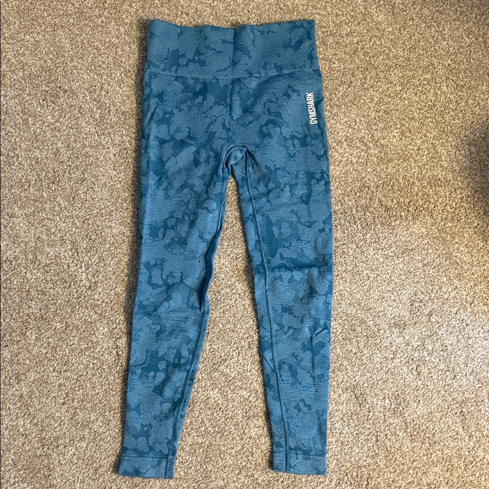 Gymshark Blue Patterned Leggings